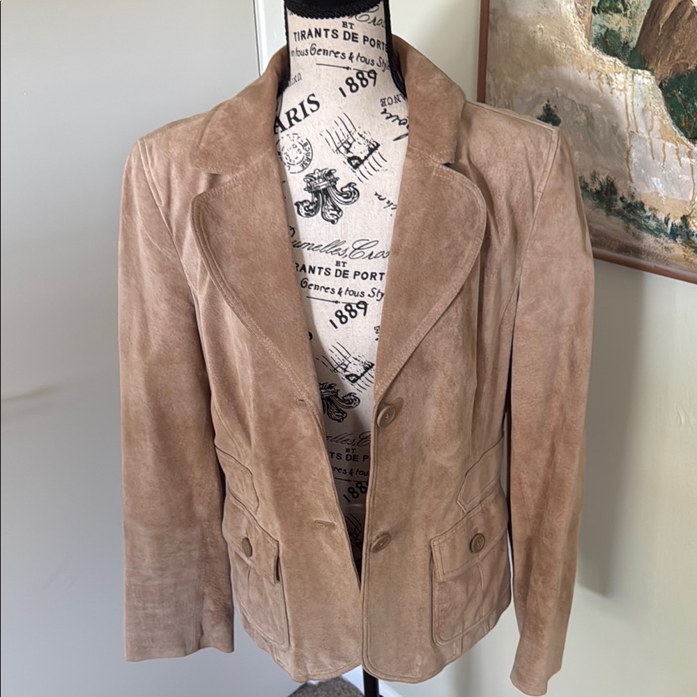 LOFT Tan Suede Blazer